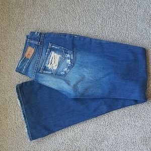 BKE Culture Wide Bootcut Jeans from the Buckle 28 x 33 1/2 Destructed Details